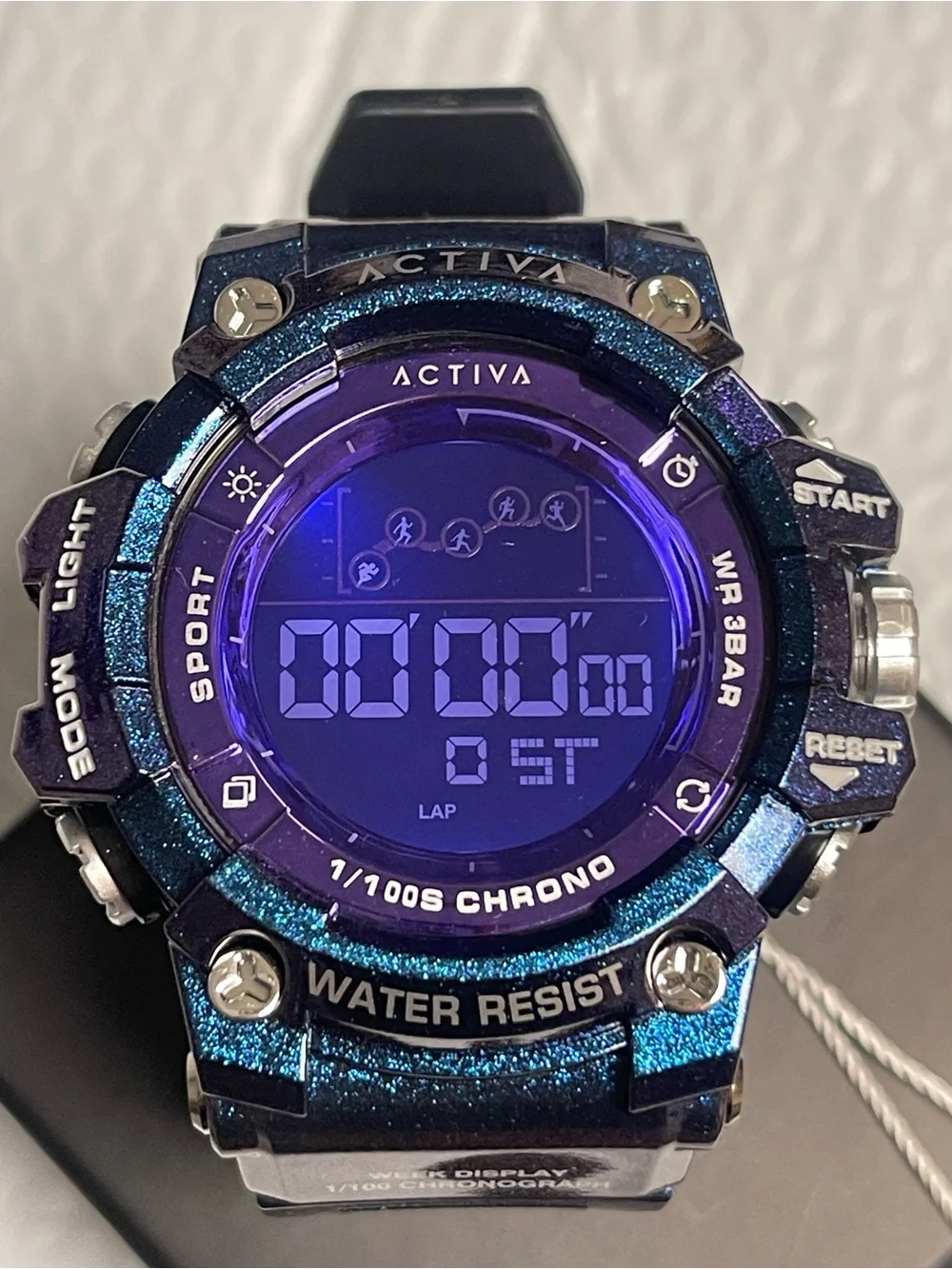 - Activa X Invicta Digital Unisex Watch - 50mm, Iridescent, Purple new